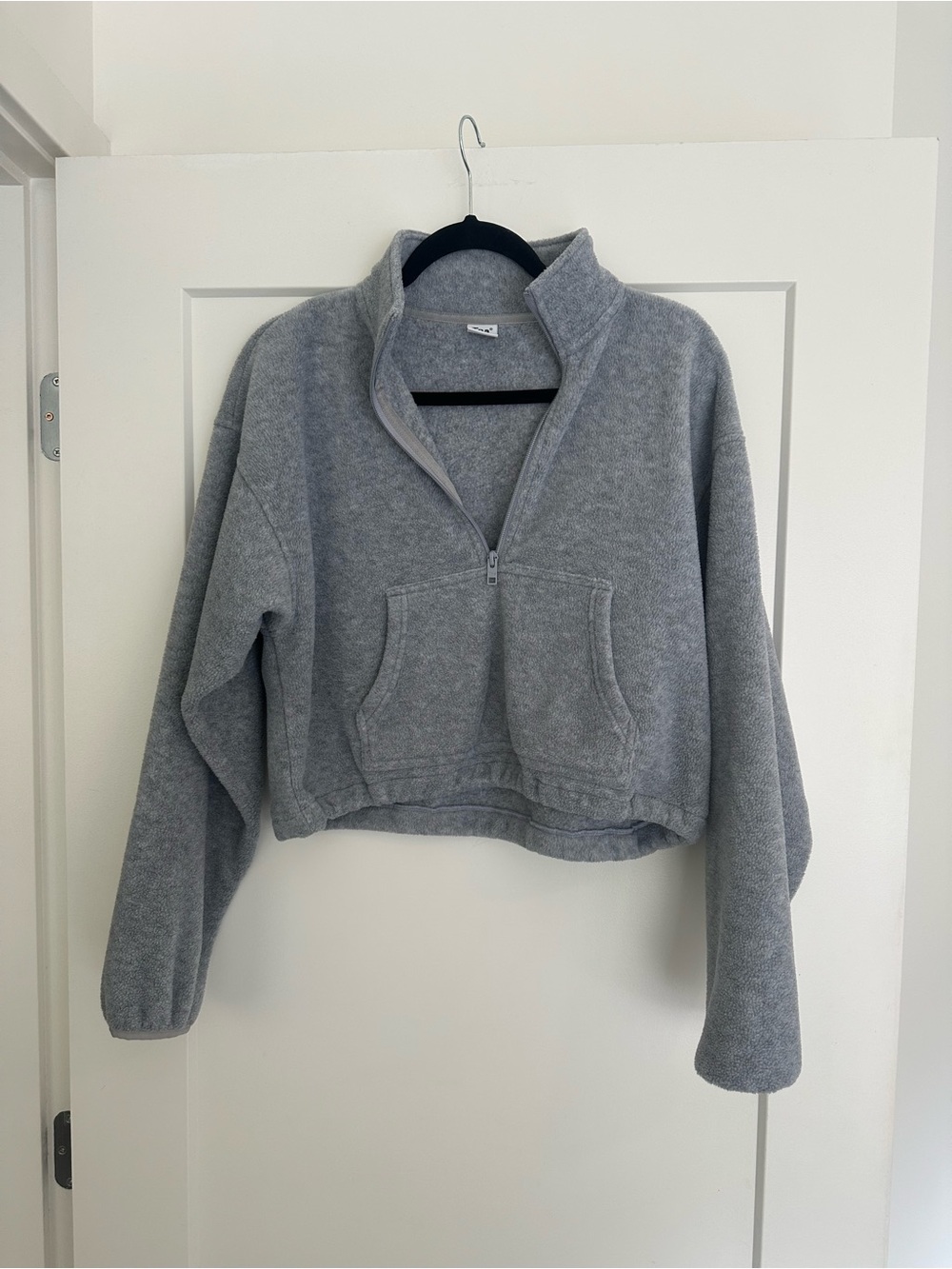 TNA Light Gray Fleece Quarter-Zip